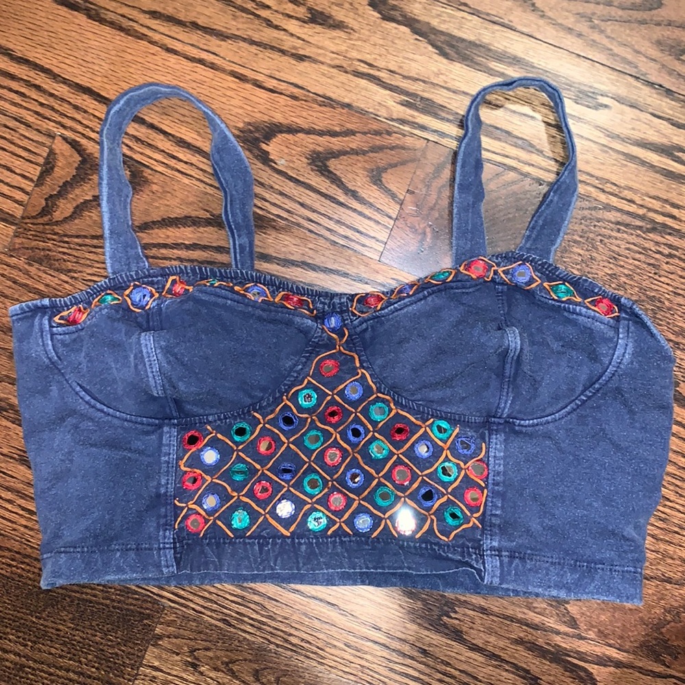 Urban Outfitters Ecoté Mirrored Crop Top/Bra